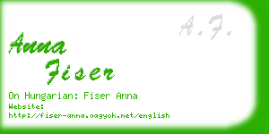 anna fiser business card